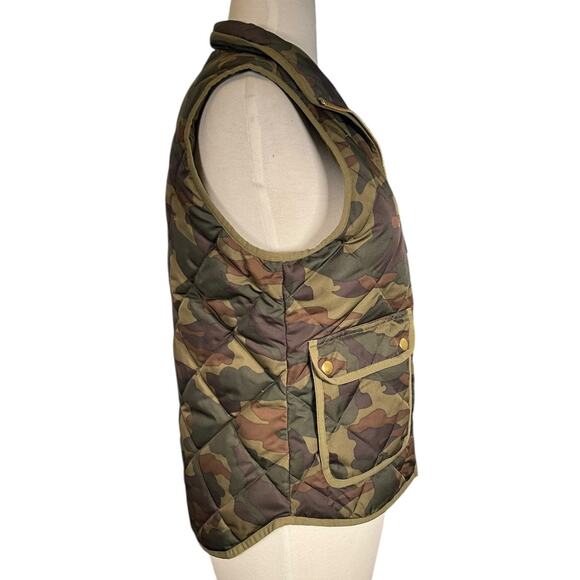 J.Crew Camo Quilted Puffer Vest Size XS Peplum Hem – New Without Tags - Picture 7 of 14